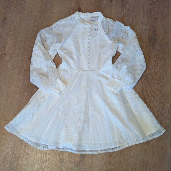 NWT XS Mare Mare Sabine Embroidered Mini Dress - Picture 2 of 5